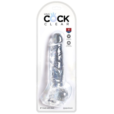Фаллос King Cock Clear 8", Pipedream