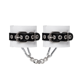 Бело-черные наручники Pecado