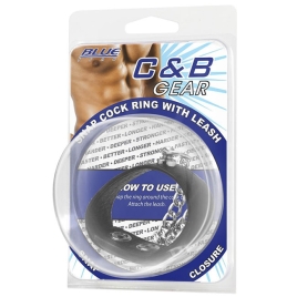 Поводок на пенис Snap Cock Ring With 12&quot; Leash