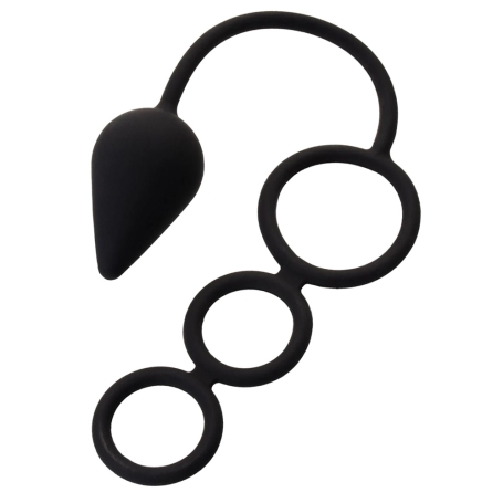Эрекционные кольца с анальной пробкой Erotist Drop