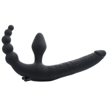 Страпон безремневой ToyFa Black&amp;Red - с вибрацией