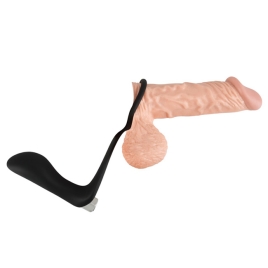 Пробка с кольцом Black Velvets Vibrating Ring &amp; Plug